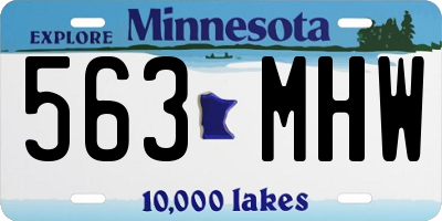 MN license plate 563MHW