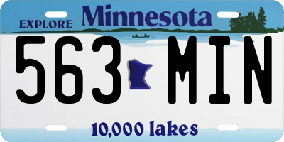 MN license plate 563MIN
