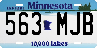 MN license plate 563MJB