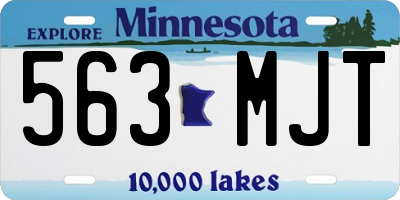MN license plate 563MJT