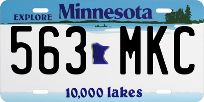 MN license plate 563MKC