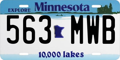 MN license plate 563MWB
