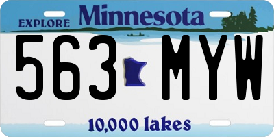 MN license plate 563MYW