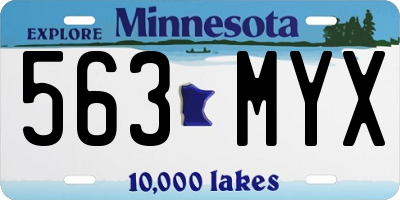 MN license plate 563MYX
