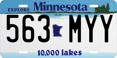 MN license plate 563MYY