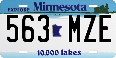 MN license plate 563MZE