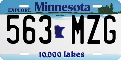 MN license plate 563MZG