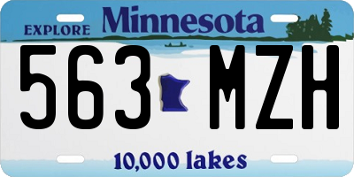 MN license plate 563MZH