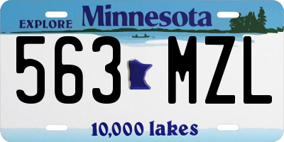 MN license plate 563MZL