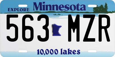 MN license plate 563MZR