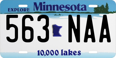 MN license plate 563NAA