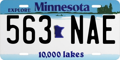 MN license plate 563NAE