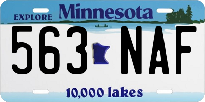 MN license plate 563NAF