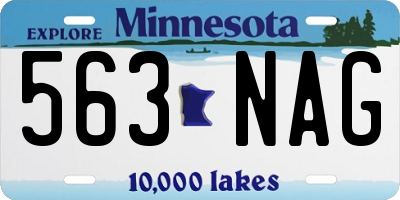 MN license plate 563NAG