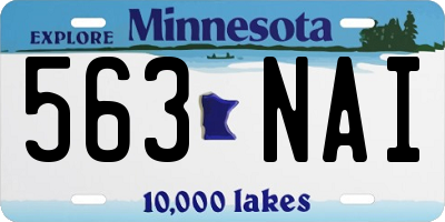 MN license plate 563NAI
