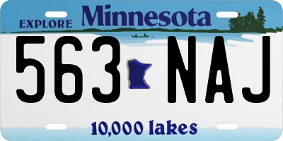 MN license plate 563NAJ