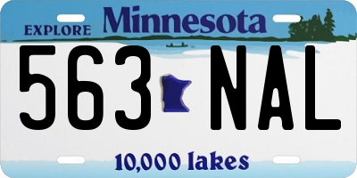 MN license plate 563NAL