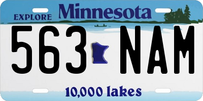 MN license plate 563NAM