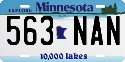 MN license plate 563NAN