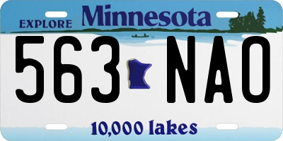 MN license plate 563NAO