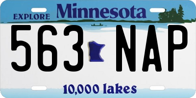 MN license plate 563NAP