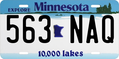 MN license plate 563NAQ