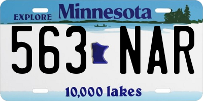 MN license plate 563NAR