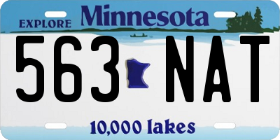 MN license plate 563NAT