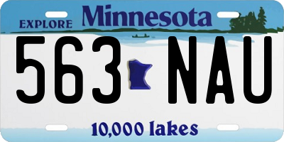 MN license plate 563NAU