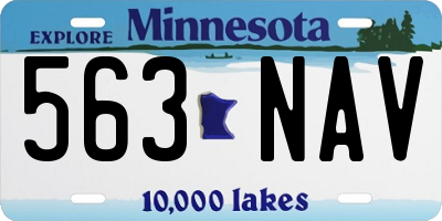MN license plate 563NAV