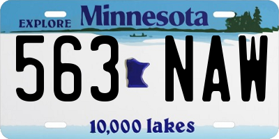MN license plate 563NAW