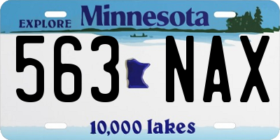 MN license plate 563NAX