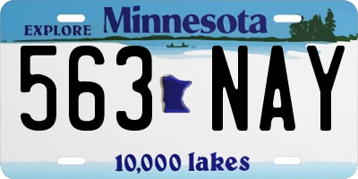 MN license plate 563NAY