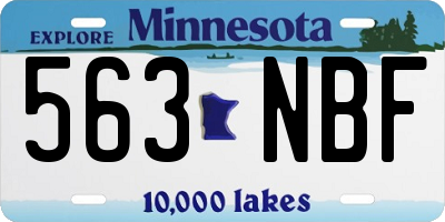 MN license plate 563NBF