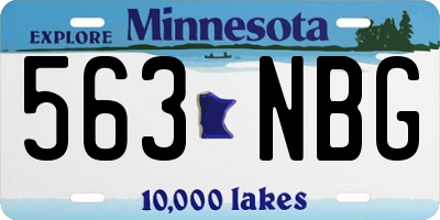 MN license plate 563NBG