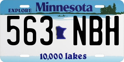 MN license plate 563NBH