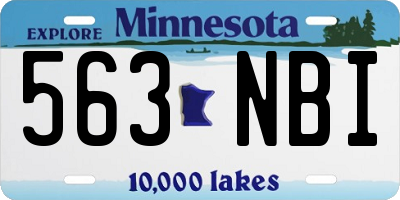 MN license plate 563NBI
