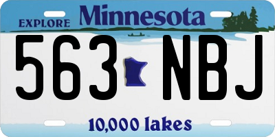 MN license plate 563NBJ