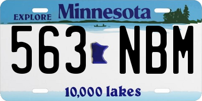 MN license plate 563NBM
