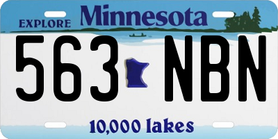 MN license plate 563NBN