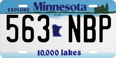 MN license plate 563NBP