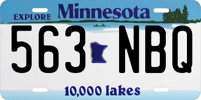 MN license plate 563NBQ