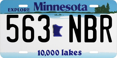 MN license plate 563NBR