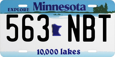 MN license plate 563NBT