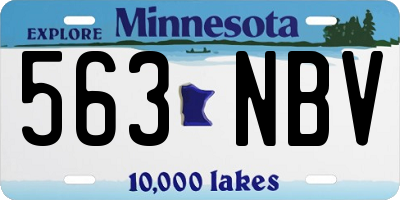 MN license plate 563NBV