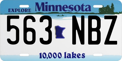 MN license plate 563NBZ