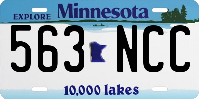 MN license plate 563NCC