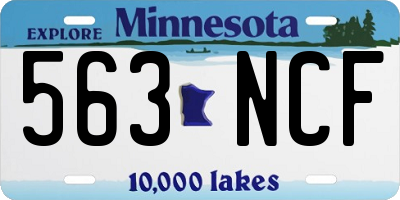 MN license plate 563NCF