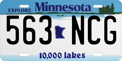 MN license plate 563NCG