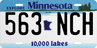 MN license plate 563NCH